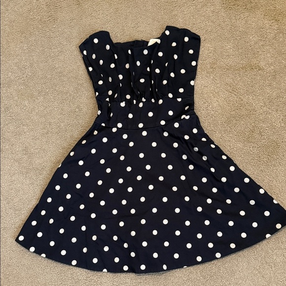 Kate Spade Kids Dress in Navy with White Dots - Picture 1 of 8